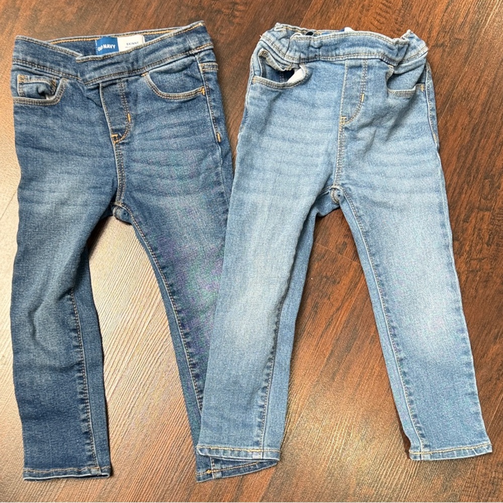 Old Navy 3T Stretch Denim Jeggings in Light & Dark Blue